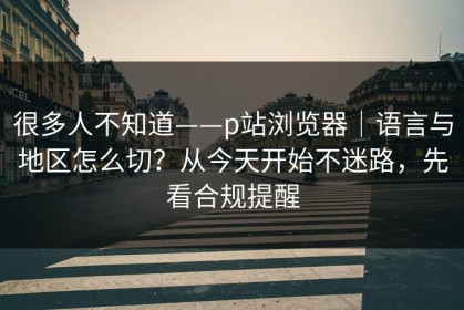 很多人不知道——p站浏览器｜语言与地区怎么切？从今天开始不迷路，先看合规提醒