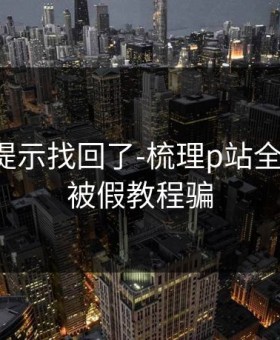 被删的提示找回了-梳理p站全称-别再被假教程骗
