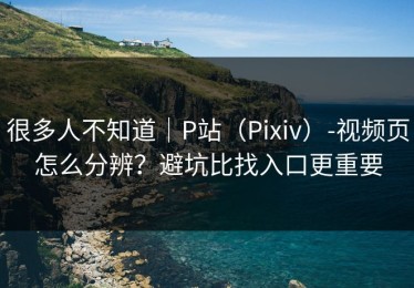 很多人不知道｜P站（Pixiv）-视频页怎么分辨？避坑比找入口更重要