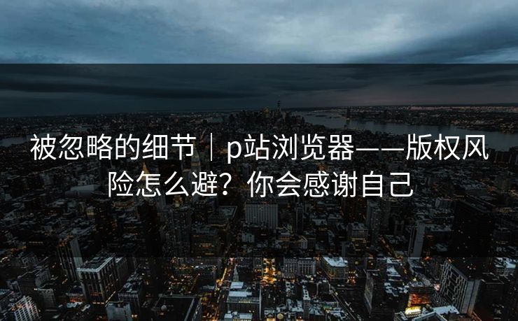 被忽略的细节|p站浏览器——版权风险怎么避?你会感谢自己 被忽略的细节|p站浏览器——版权风险怎么避?你会感谢自己