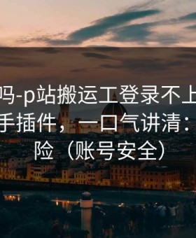 你敢信吗-p站搬运工登录不上：最省事的助手插件，一口气讲清：先看风险（账号安全）