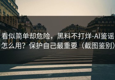看似简单却危险，黑料不打烊-AI鉴谣怎么用？保护自己最重要（截图鉴别）