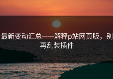 最新变动汇总——解释p站网页版，别再乱装插件