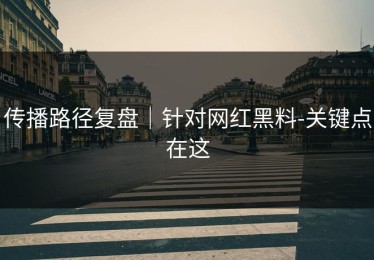 传播路径复盘｜针对网红黑料-关键点在这