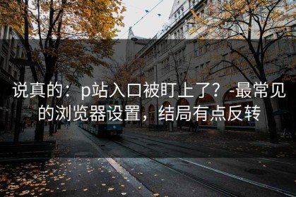 说真的：p站入口被盯上了？-最常见的浏览器设置，结局有点反转