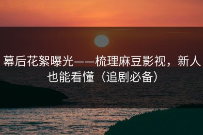 幕后花絮曝光——梳理麻豆影视，新人也能看懂（追剧必备）