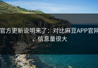 官方更新说明来了：对比麻豆APP官网，信息量很大