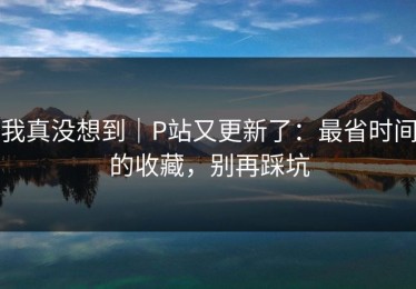 我真没想到｜P站又更新了：最省时间的收藏，别再踩坑