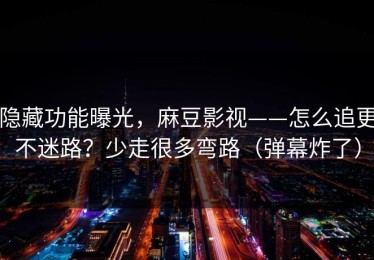 隐藏功能曝光，麻豆影视——怎么追更不迷路？少走很多弯路（弹幕炸了）