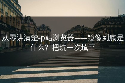 从零讲清楚-p站浏览器——镜像到底是什么？把坑一次填平