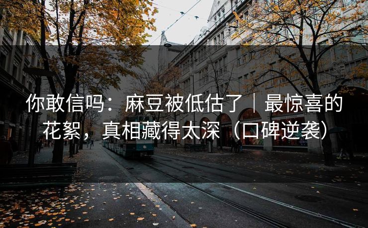 你敢信吗：麻豆被低估了｜最惊喜的花絮，真相藏得太深（口碑逆袭）