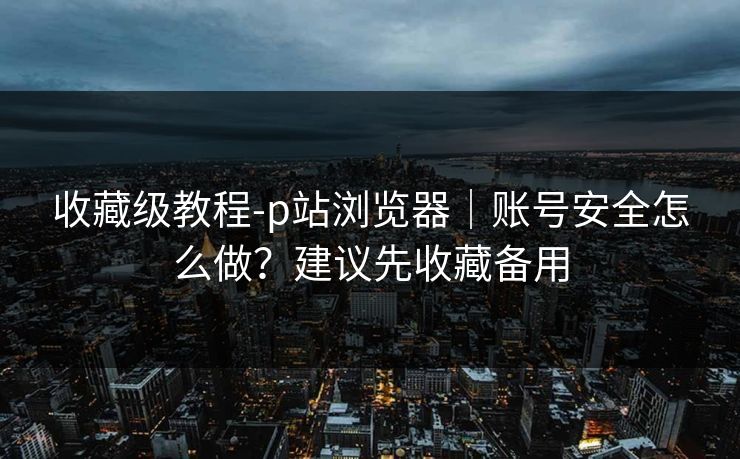 收藏级教程-p站浏览器｜账号安全怎么做？建议先收藏备用
