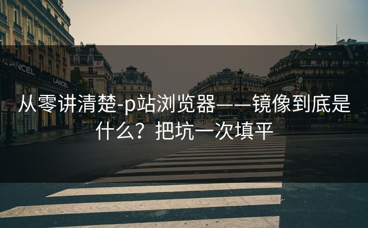 从零讲清楚-p站浏览器——镜像到底是什么？把坑一次填平