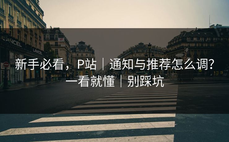 新手必看,P站|通知与推荐怎么调?一看就懂|别踩坑 新手必看,P站|通知与推荐怎么调?一看就懂|别踩坑