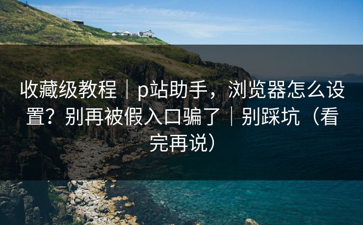 收藏级教程｜p站助手，浏览器怎么设置？别再被假入口骗了｜别踩坑（看完再说）